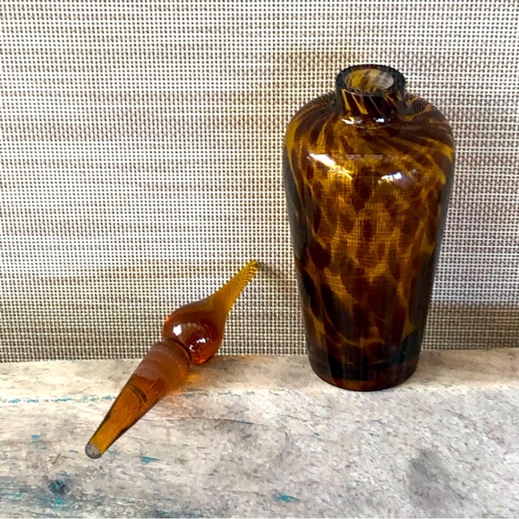 Vintage Glass Perfume Bottle Tortoise - Picture 4 of 11